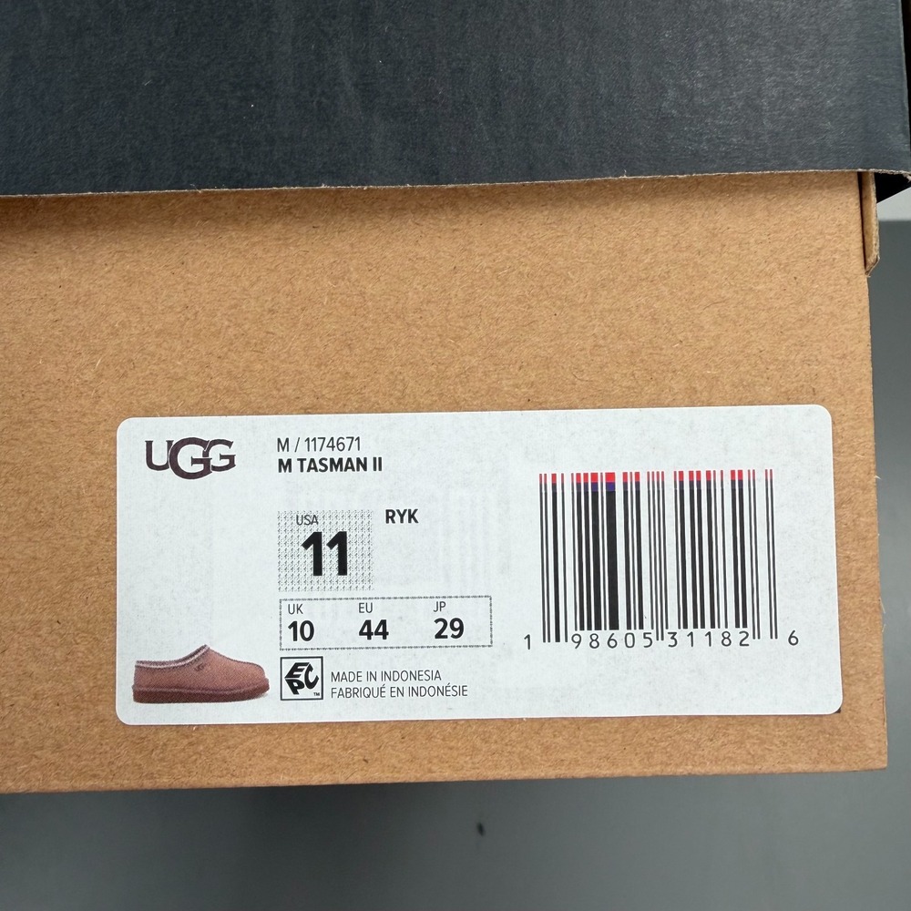 UGG Tasman II Rocky Oak Mens Slip On Slipper Mule Lamb Fur Size 11 - Picture 11 of 11